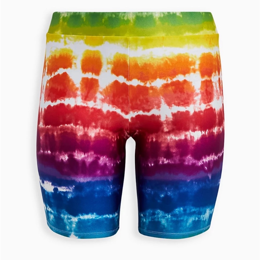 Torrid, Tie Dye Rainbow Bike Shorts, Size 2